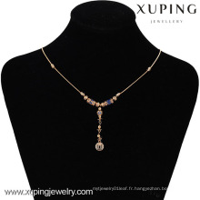 42495 -Xuping Hotsale style spécial collier bijoux plaqué or 18 carats